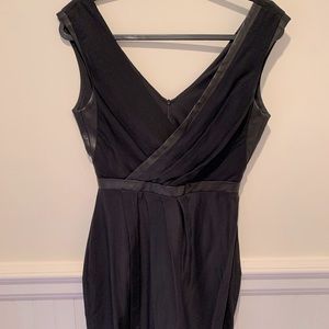 Rag & Bone leather and silk mini dress.